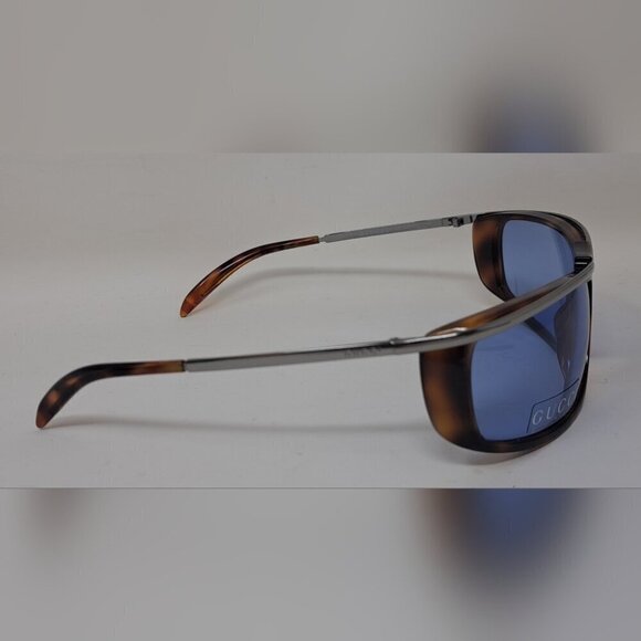 NWT Gucci Women's Sunglasses Vintage Y2K Wrap Havana Blue GG1420/S 65-13-115 - Picture 9 of 15
